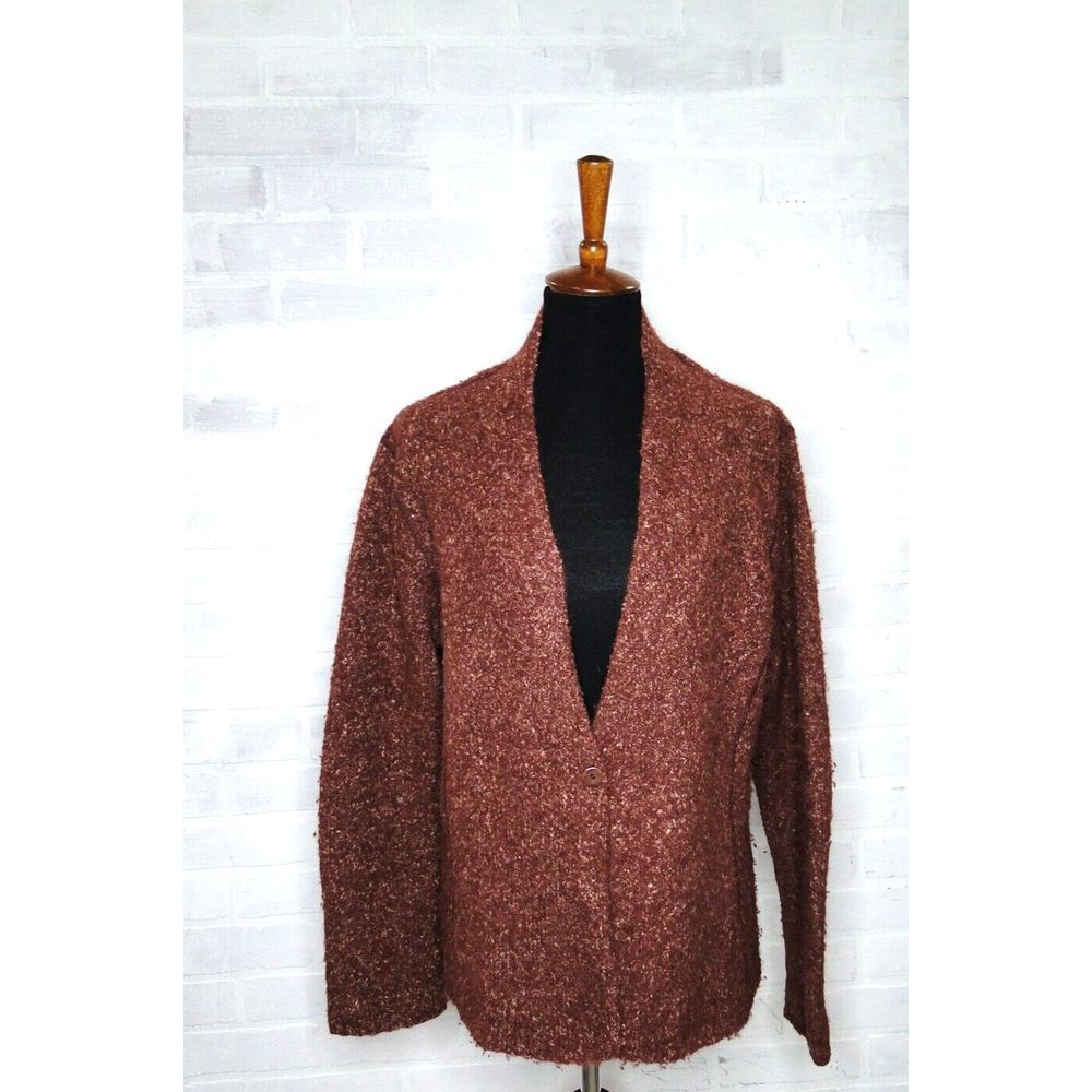 Eileen Fisher Alpaca Wool Blend Cardigan Casual Large‎ Womens